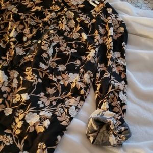 3/4 Button Flowered Shirt